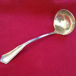 Antique Silver Ladle, Exeter Pattern, c1910s, Oneida, Monogram, Entertaining, Antique Collectible, Victorian Silver, Anniversary Gift