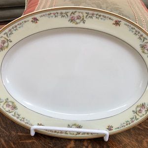 Antique *Haviland Limoges Platter, Pink Roses, Gold Trim, Floral Border, Antique Collectible, Limoges France, Shabby Chic, Cottage Style