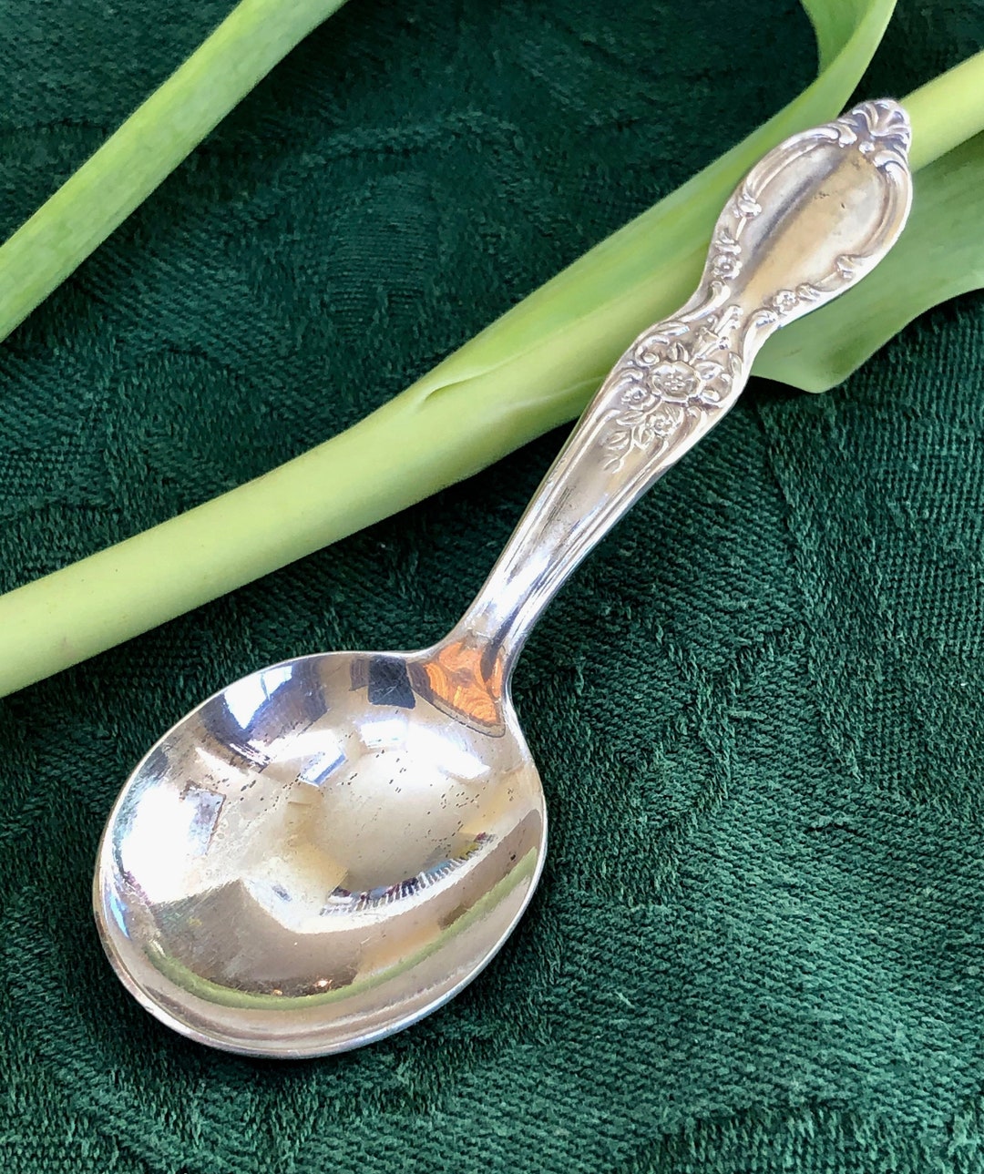 Vintage Silver Baby Spoon Victorian Rose Wm Rogers Etsy