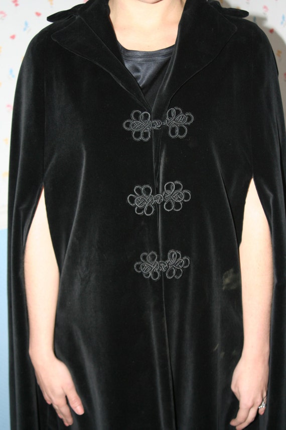 Full Length Black Velvet Cape