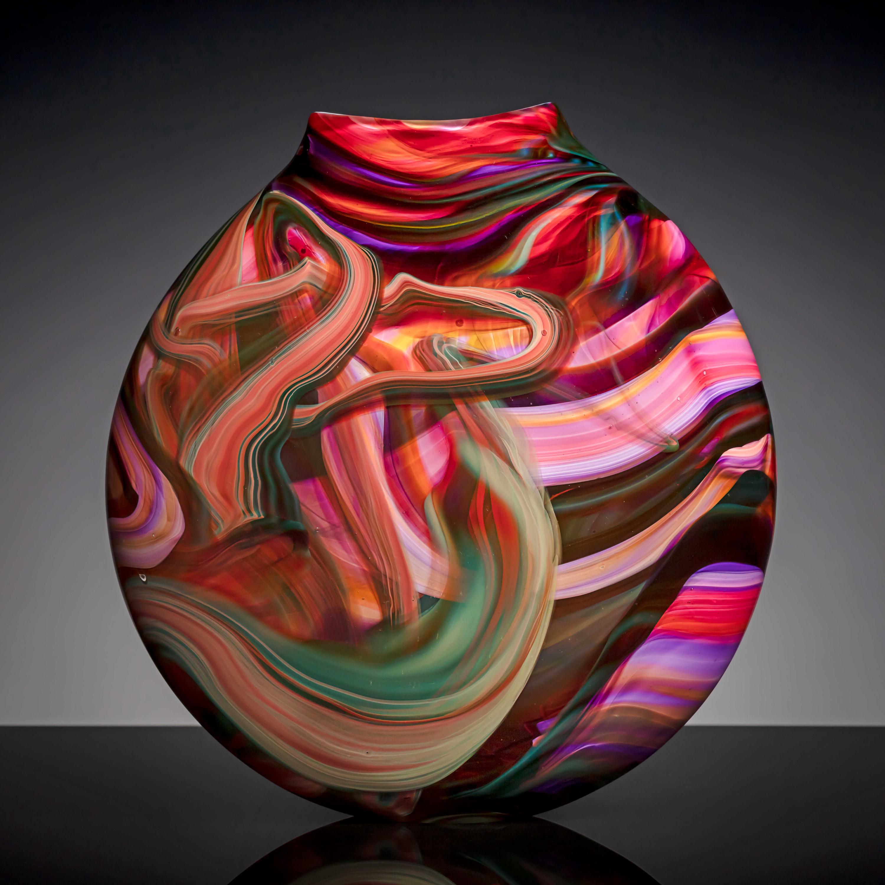 Electric Flamingo Lollipop #947 -  Larry Vase