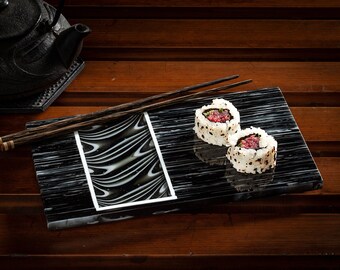 Sushi Service Plate - Hand Crafted Glass