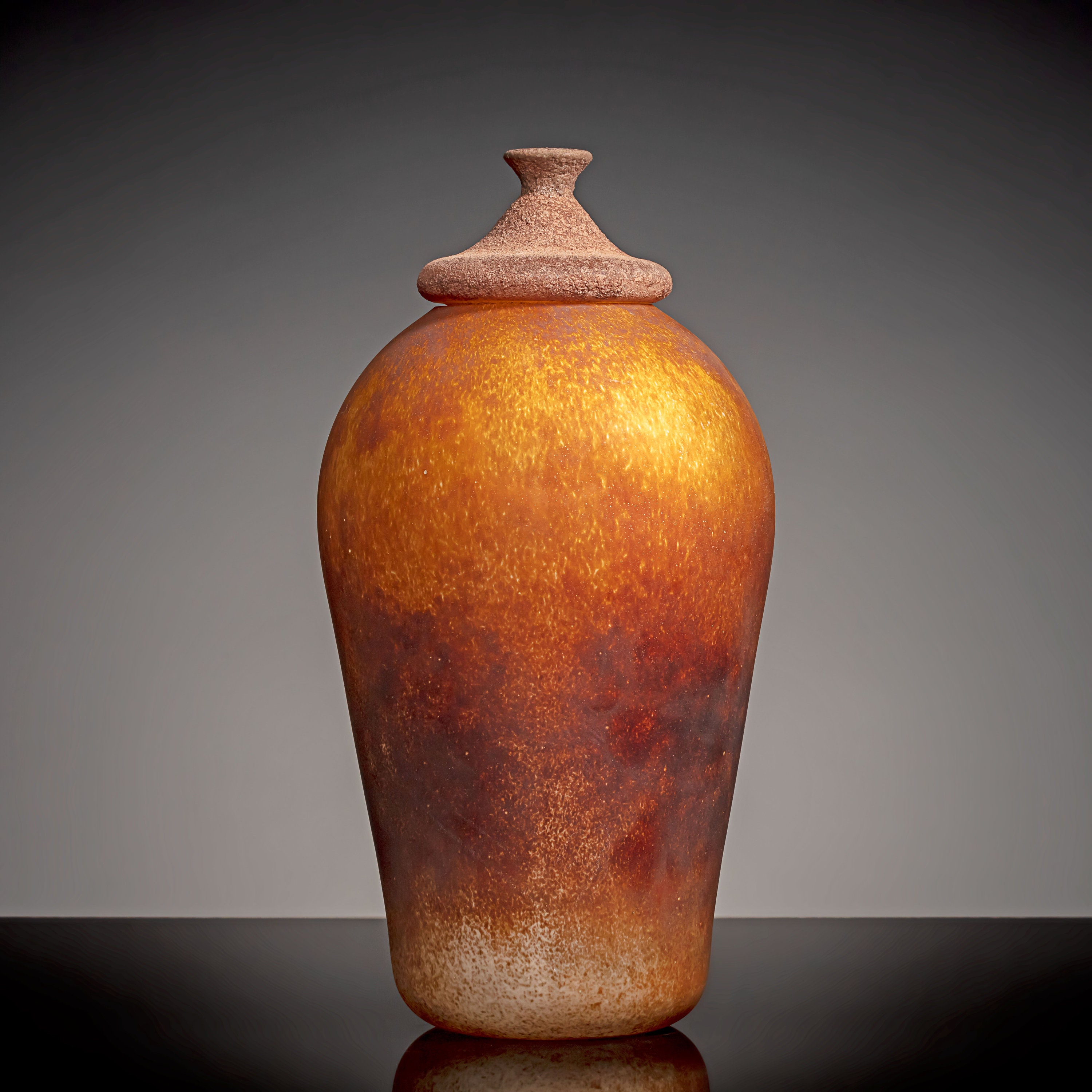 Style 50A - Blown Glass Urn - Vase with Lid #649