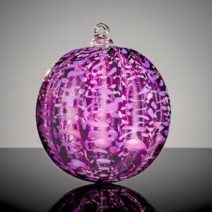Lori's Purple Mix, Hand Blown Glass Ornament image 1