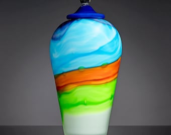 Style 20 - Blown Glass Urn - Vase with Lid #303