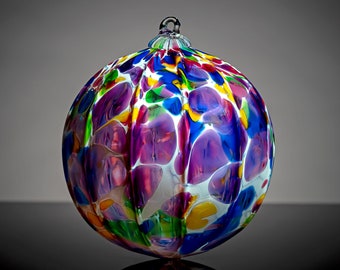 Mardi Gras, Hand Blown Glass Ornament
