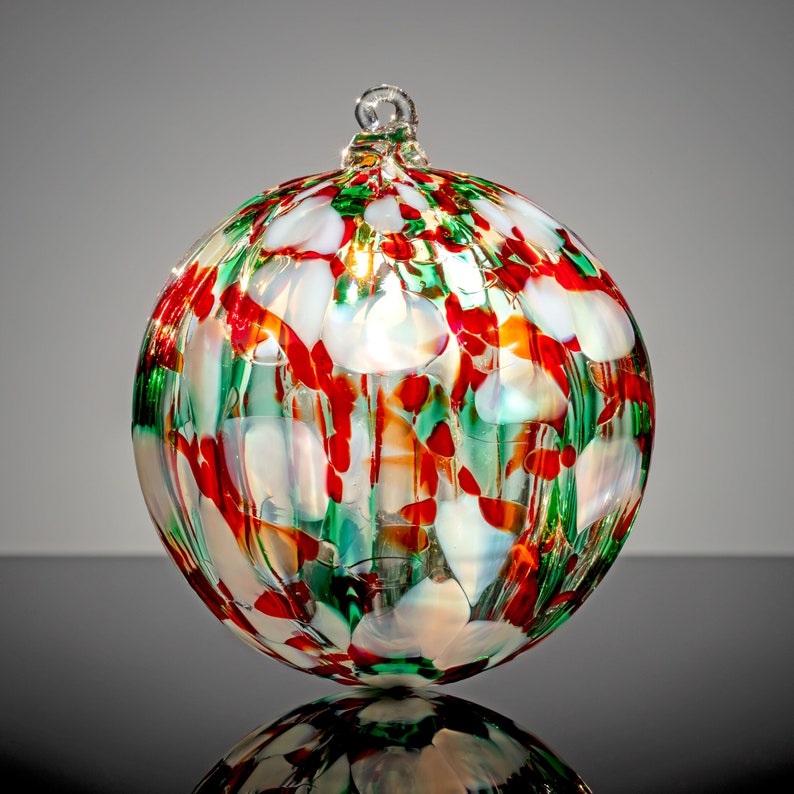 Christmas Crystal, Hand Blown Glass Ornament, image 2