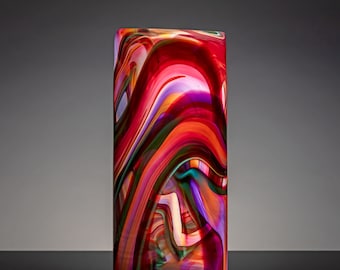 Electric Flamingo Cylinder #672 -  Larry Vase