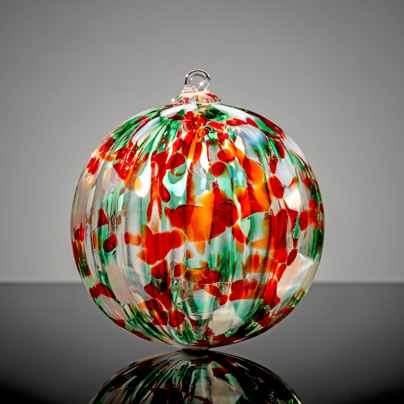 Christmas Crystal Hand Blown Glass Ornament Etsy