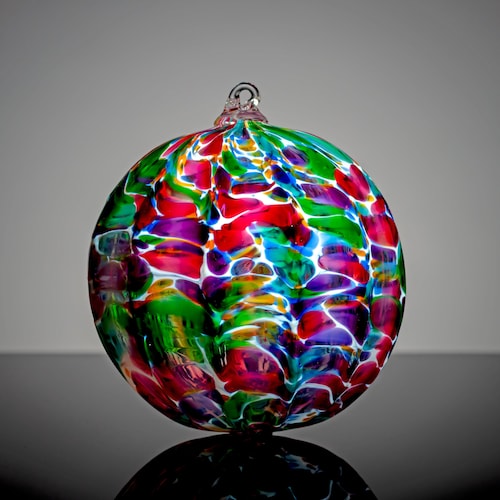 Autumn Leaves Hand Blown Glass Ornament Etsy
