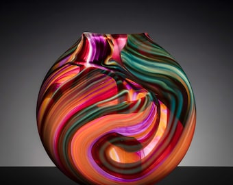 Electric Flamingo Lollipop #907 -  Larry Vase
