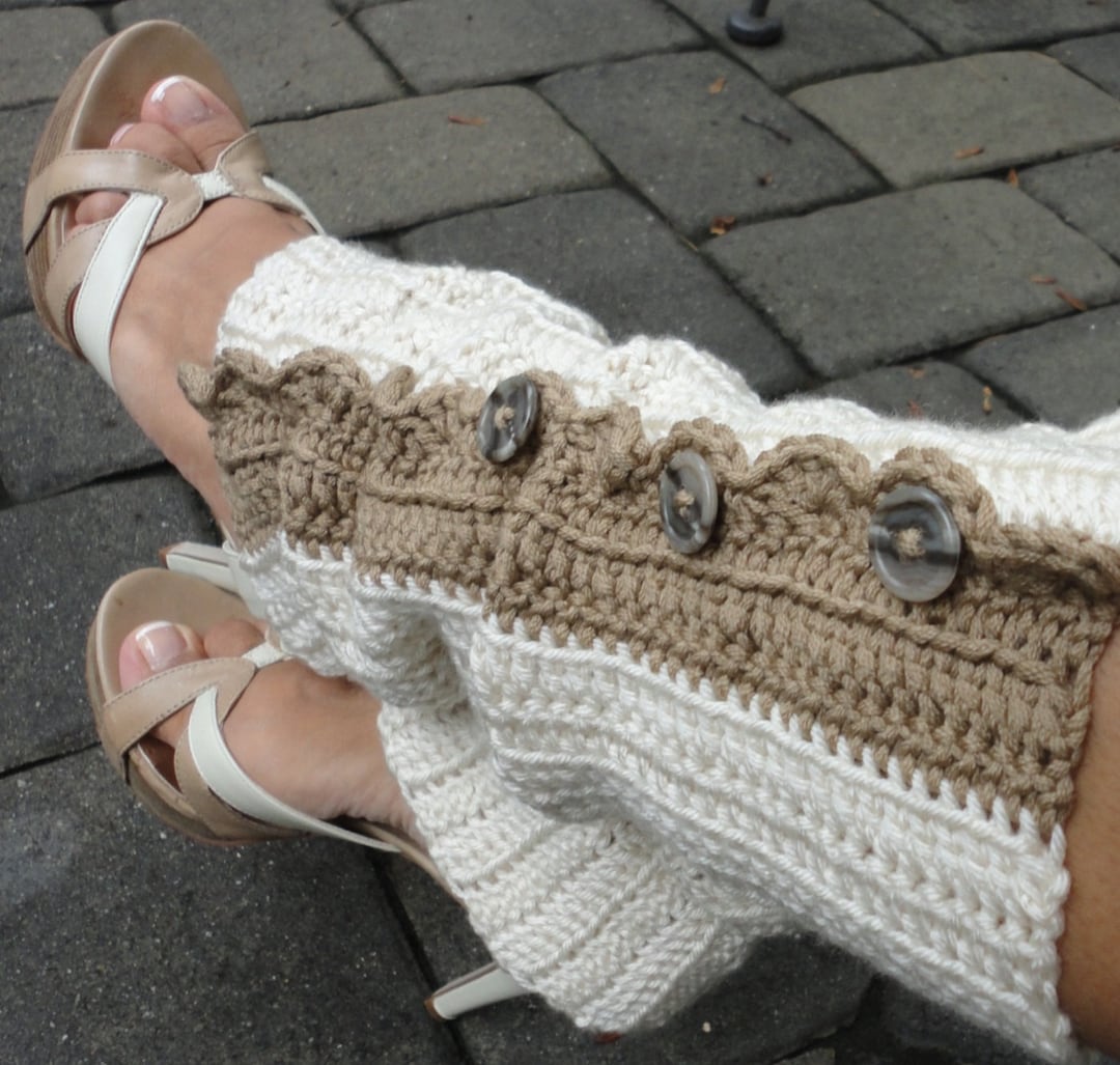Fun Trendy Cream Leg Warmers Etsy