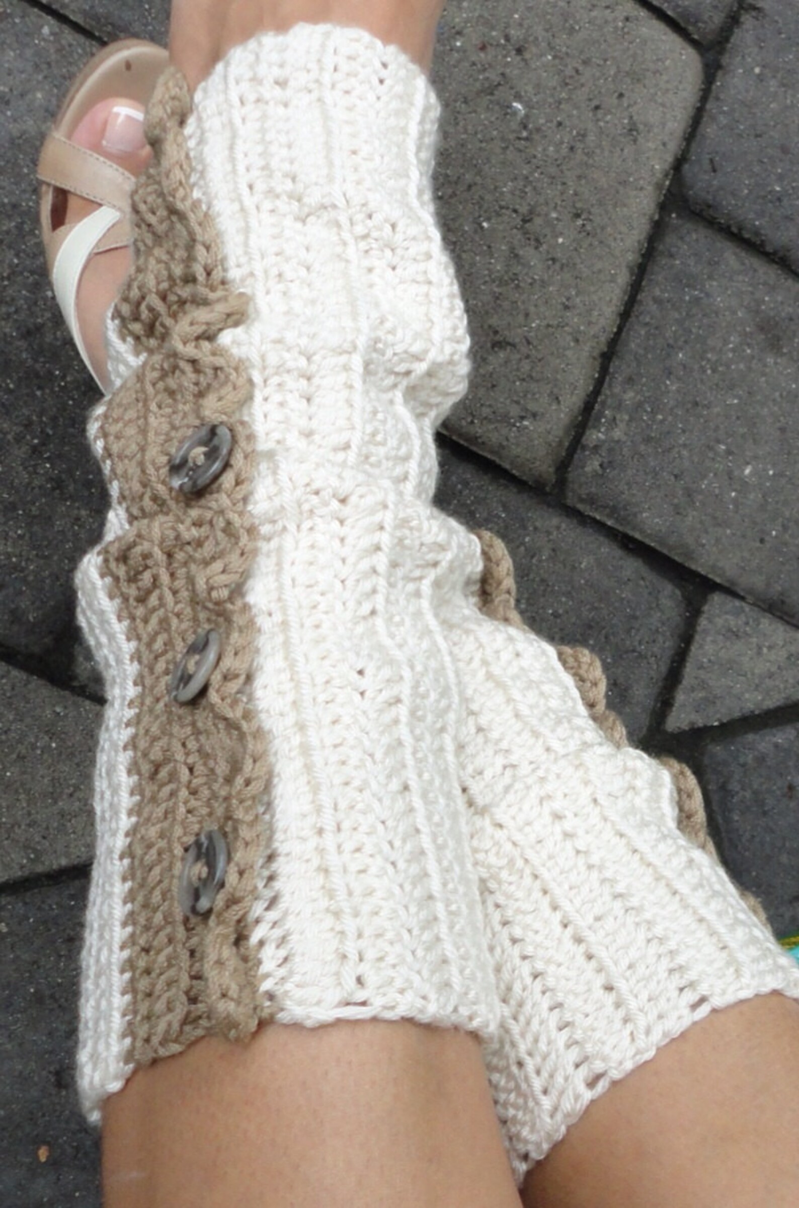 Fun Trendy Cream Leg Warmers Etsy