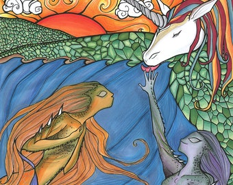 Coloring Book ~ "Only Natural" : surreal fantasy nature flow by Megan Podwin