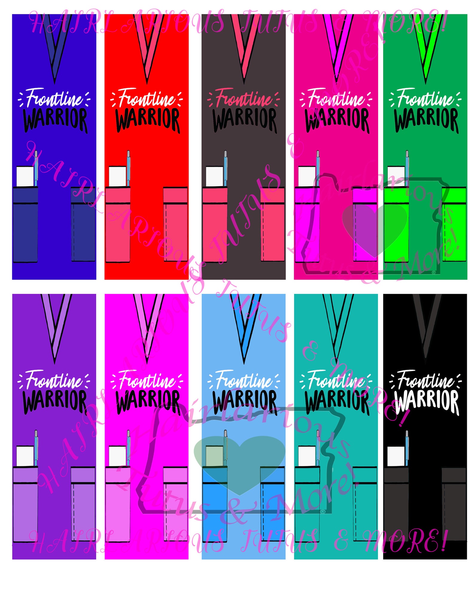 PRINTED Pen Wraps on Printable vinyl 10 images per sheet hard Etsy