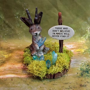 Affirmation Jackalope OOAK Sculpture