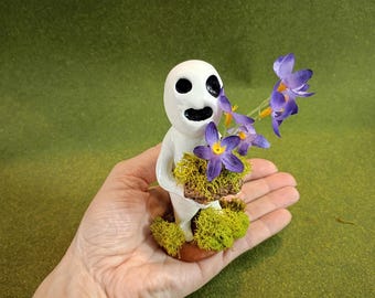 Kodama Forest Spirit (Standing) OOAK Sculpture