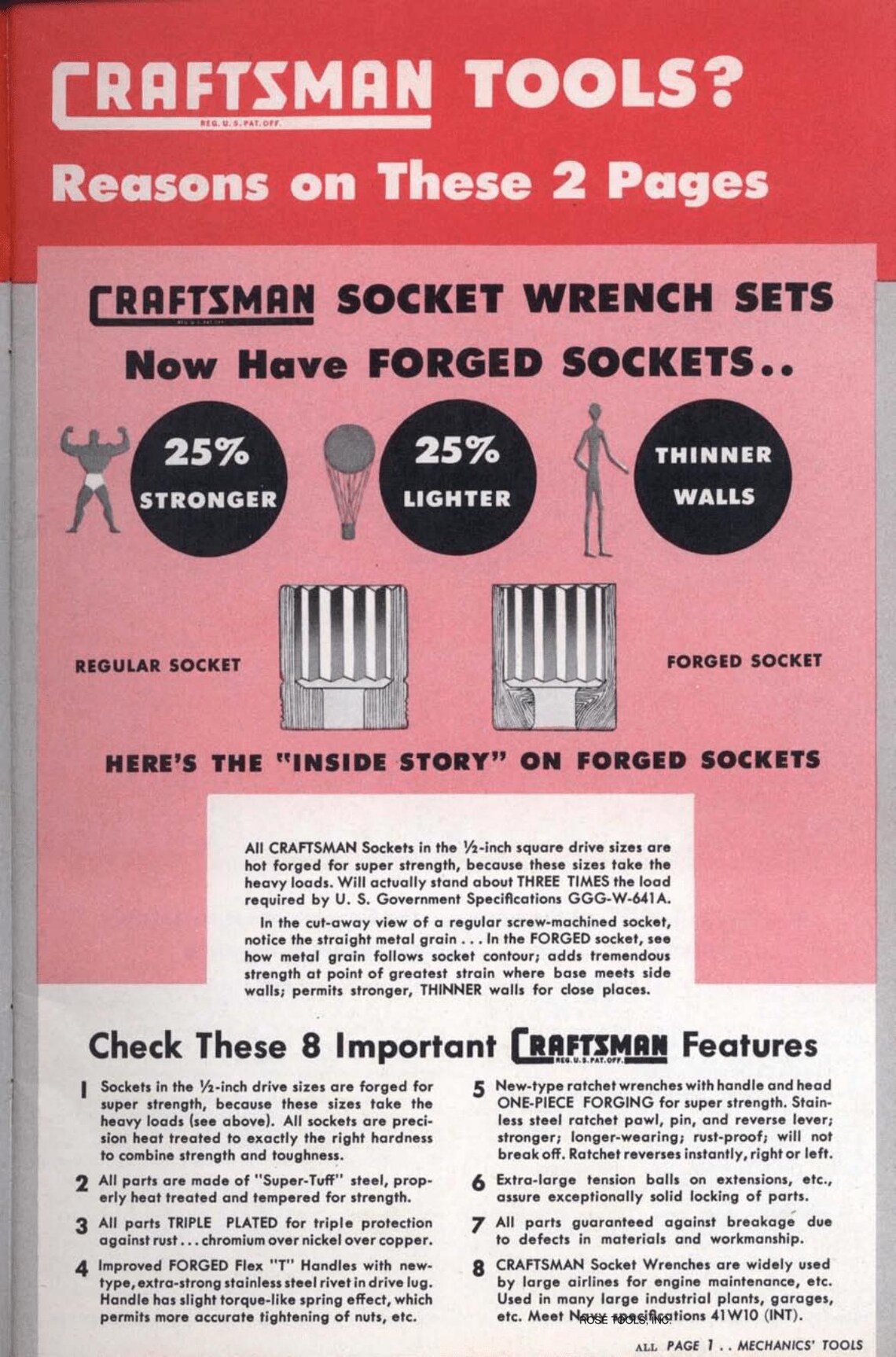 1949 Sears Craftsman Mechanics Tools Catalog Digital PDF Copy