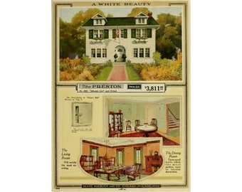 1921 Sears Honor Bilt Modern Kit Homes  Catalog - Digital PDF Copy - Vintage Home Architecture
