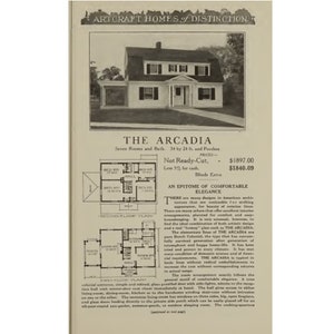 1918 Artcraft Homes Antique Home Plans Catalog - Digital PDF Copy - Vintage Home Plans Architecture