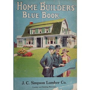 1925 - Home Builders' Blue Book Vintage huisplannen Architectuur - digitale PDF-kopie - Vintage huisplannen