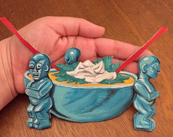 Parche de cuero Scorpion Bowl grande, broche, alfiler