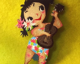 Pin de chica hula inspirado en M. Blair