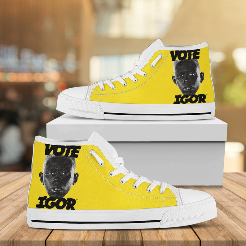 Tyler The Creator Custom Hightop Rapper Custom Shoes Frank ...