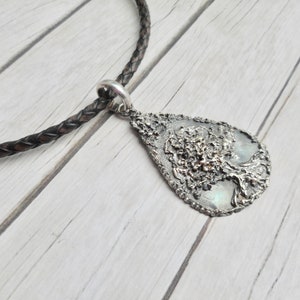 Echte Silber Baum des Lebens Anhänger Halskette Baum des Lebens Antik Silber handgefertigte Ornament Kunstwerk Schmuck feine einzigartiges Geschenk OOAK