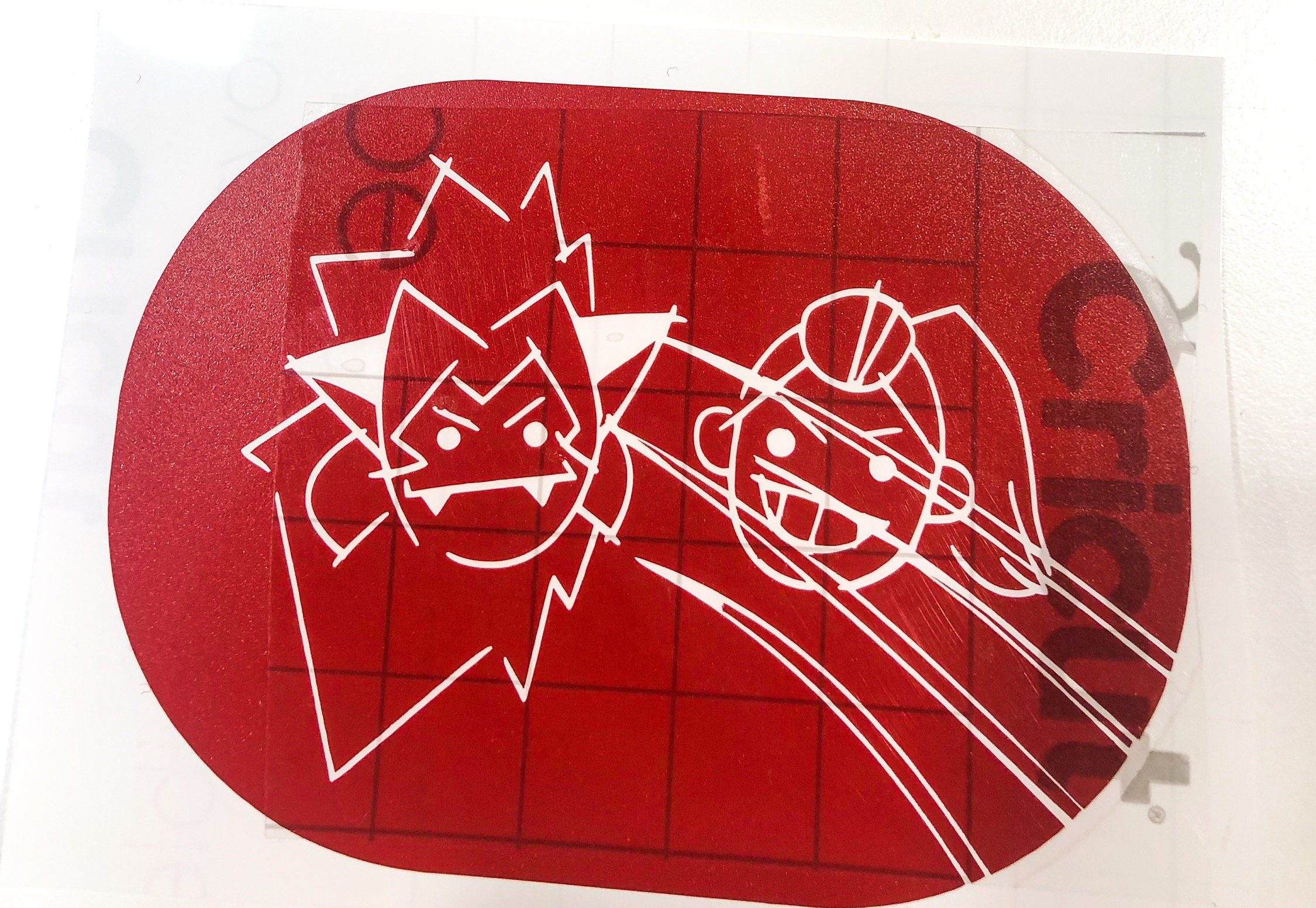 Catradora Doodle Scratch Vinyl Decal Etsy