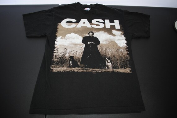1994 Johnny Cash l’homme en noir Vintage American Recordings classique Album Art Promo classique Recordings 90 hors-la-loi musique Country Legend Concert Tour T-Shirt 62225f 1994 Johnny Cash l’homme en noir Vintage American Recordings classique Album Art Promo classique Recordings 90 hors-la-loi musique Country Legend Concert Tour T-Shirt 62225f