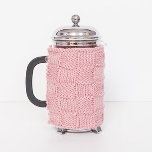 Teal Knit Coffee Cosy - Cafetiere Cosy - Coffee Jug Warmer - French Press Cover - Coffee Press