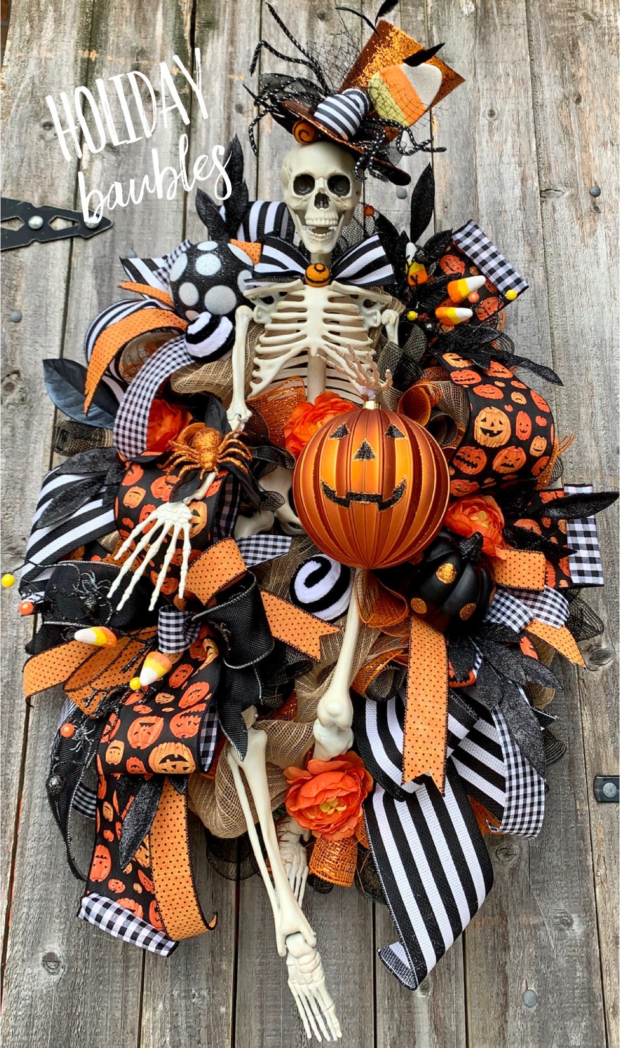 Halloween Wreath, Skeleton Wreath, Mr Bones Wreath, Spooky Wreath