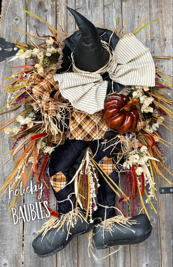 Fall Wreath, Deluxe Fall Wreath, Autumn Wreath, Scarecrow Wreath, Fall Decor, Deluxe Scarecrow Wreath, Autumn Decor, Harvest, Wreath
