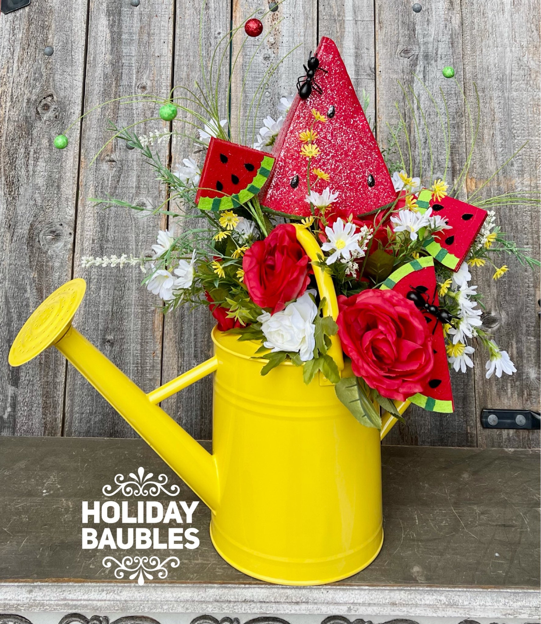 Watermelon Centerpiece,Summer Centerpiece, Watering Can Centerpiece