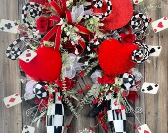 Valentine's Day Garland, Valentine Swag, Heart Garland