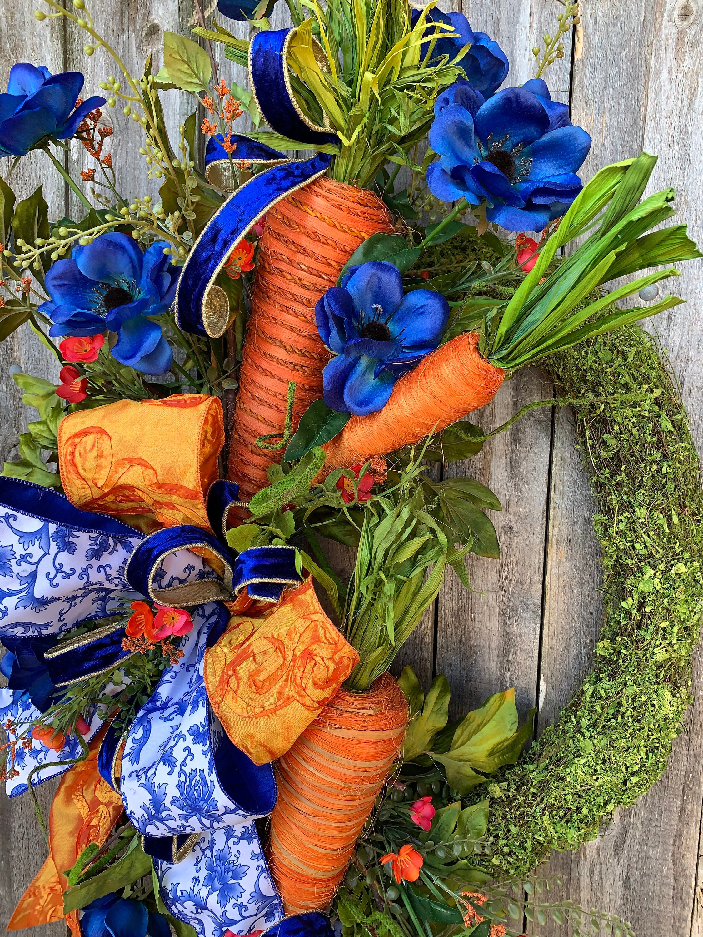 Easter Wreath, Easter Carrot Wreath, Carrot Moss Wreath, Moss Wreath