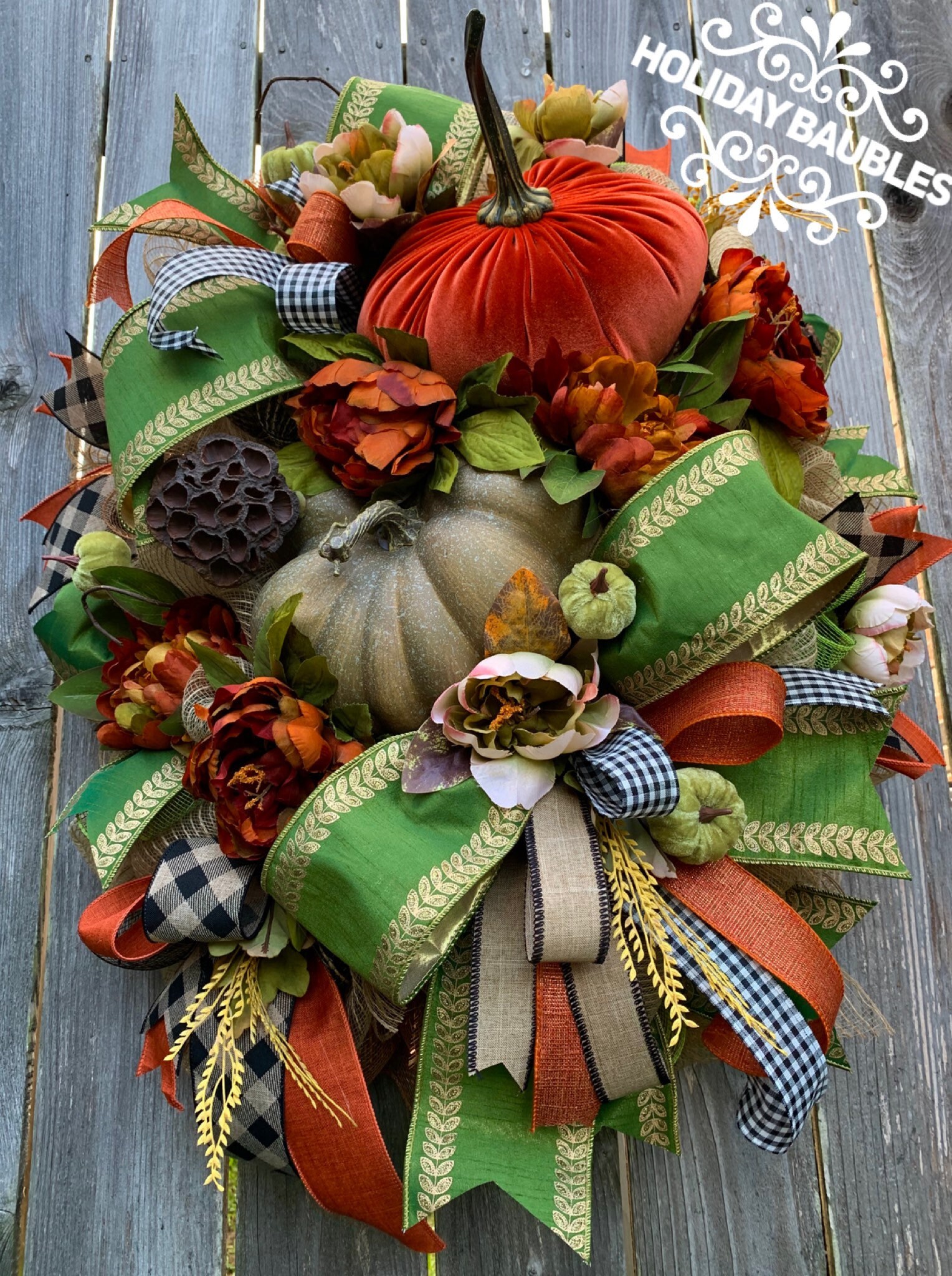 Fall Wreath, Fall Pumpkin Wreath, Velvet Pumpkin Wreath, XL Fall Wreath