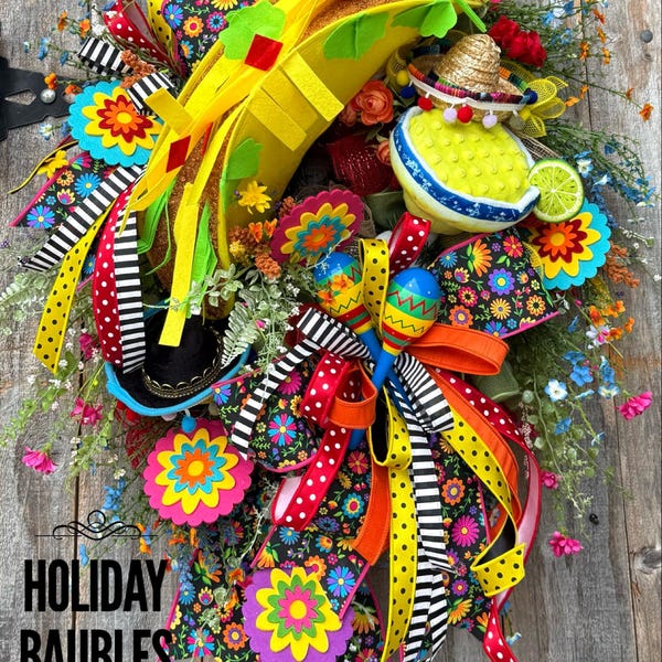 Corona del Día de Fiesta, Corona del Cinco de Mayo, Decoración de Fiesta, Decoración del Cinco de Mayo,