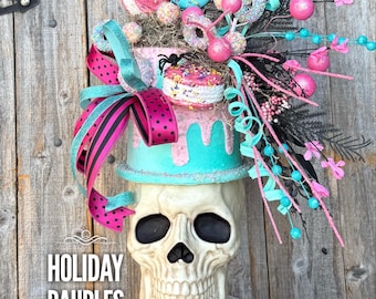 Halloween Centerpiece, Halloween Sweets Centerpiece, Skull Centerpiece, Table Decor, Halloween Table Decor, Halloween Decor