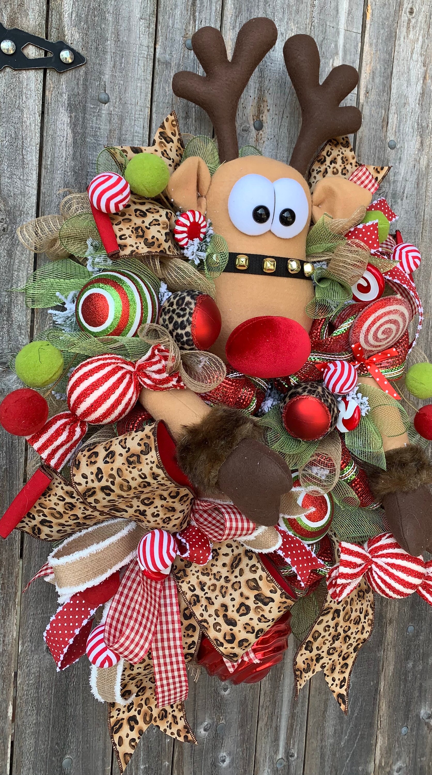 Rudolph The Red Nosed Reindeer Christmas Wreath 