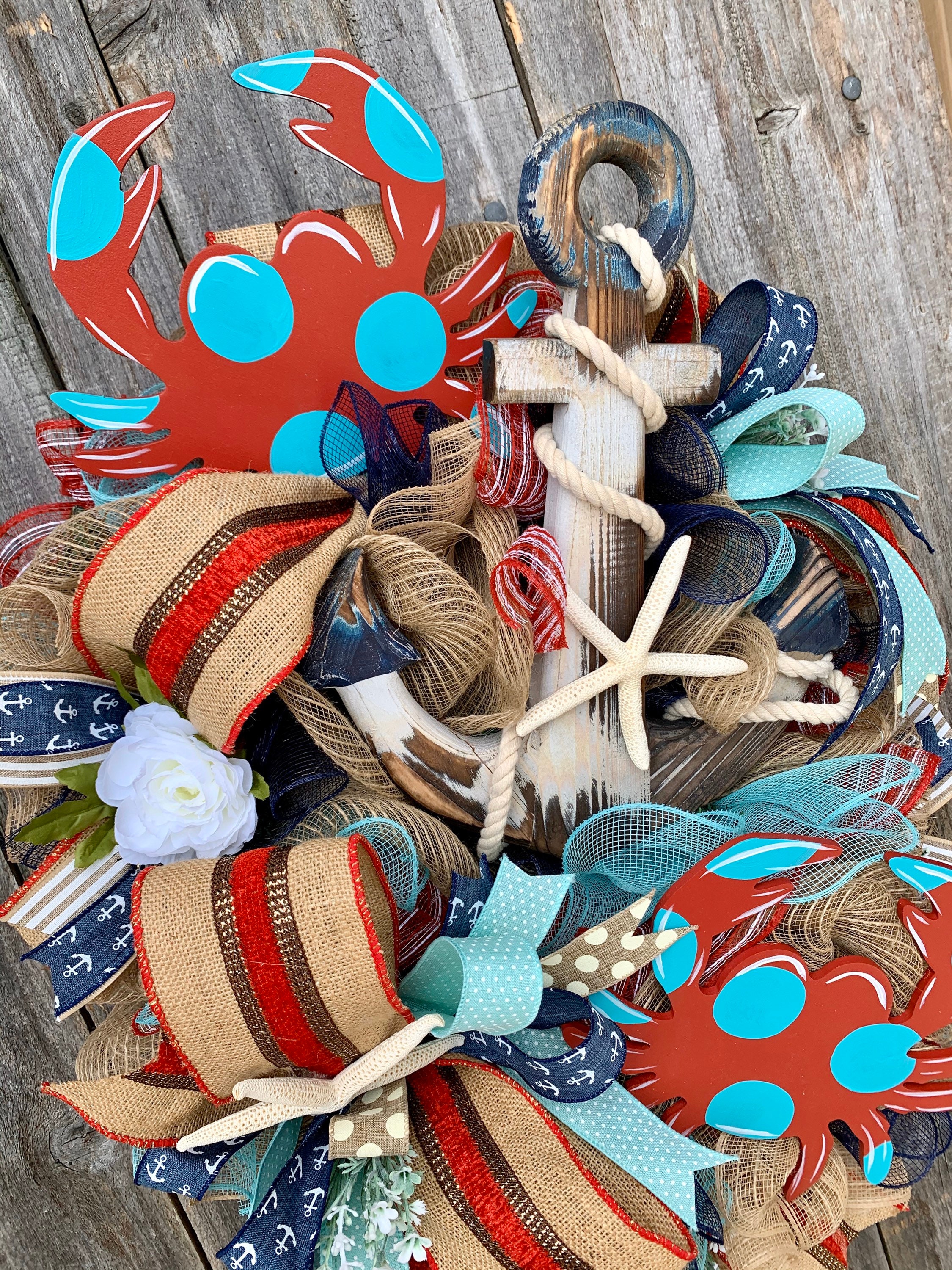 Nautical Beach Wreath, Nautical Wreath, Beach Wreath, Nautical Decor
