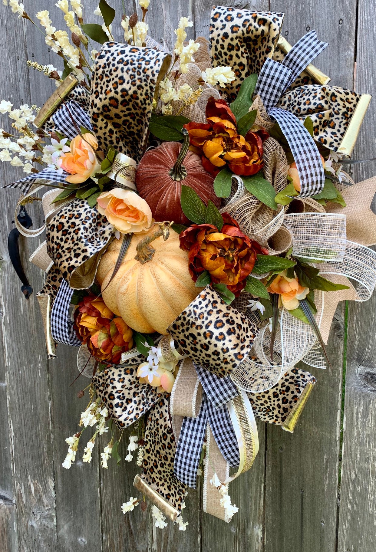 Fall Wreath, Leopard Fall Wreath, Leopard Wreath, Autumn Wreath, Fall