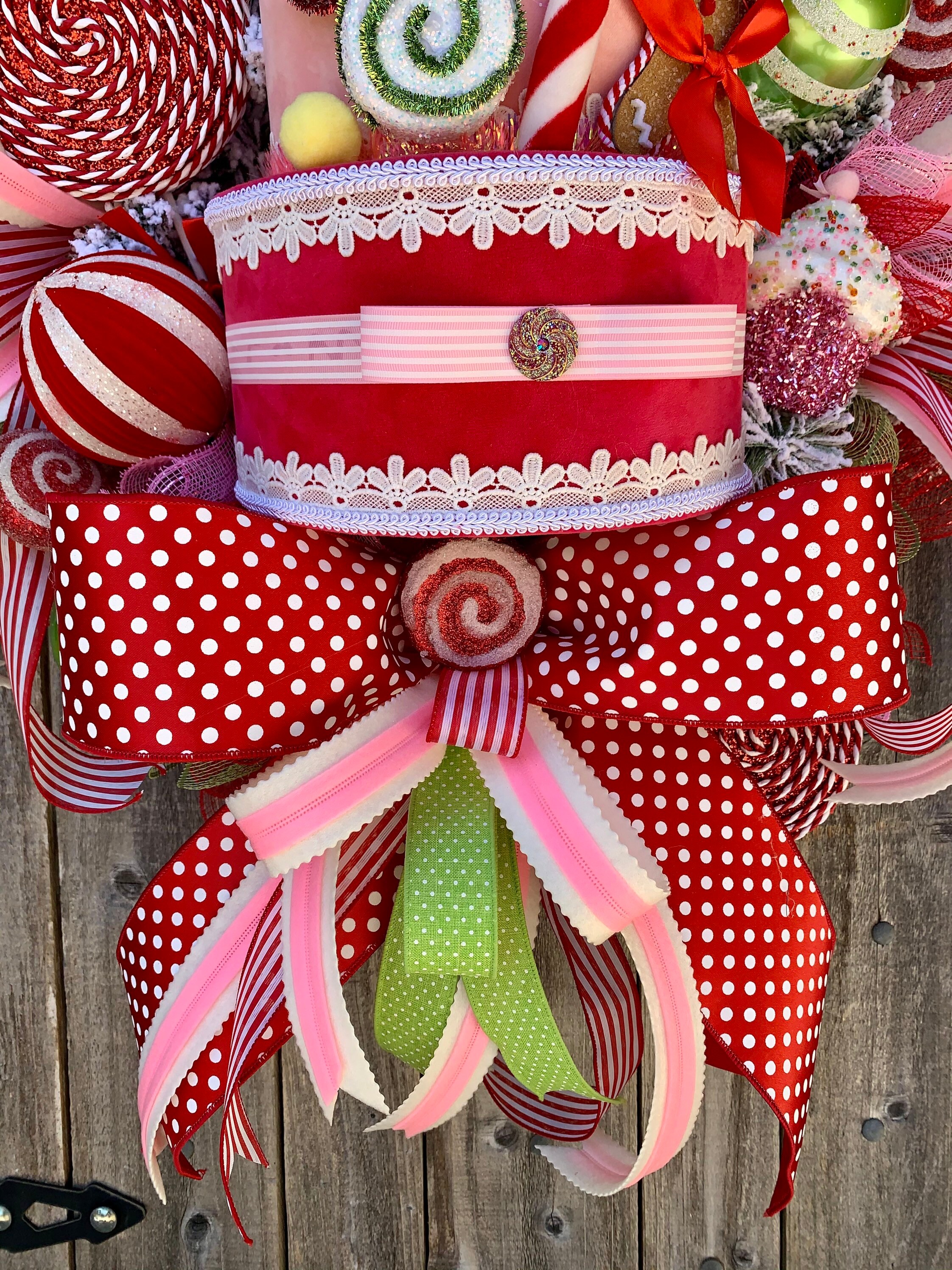 Christmas Wreath, Christmas Garland, Whimsical Christmas Wreath