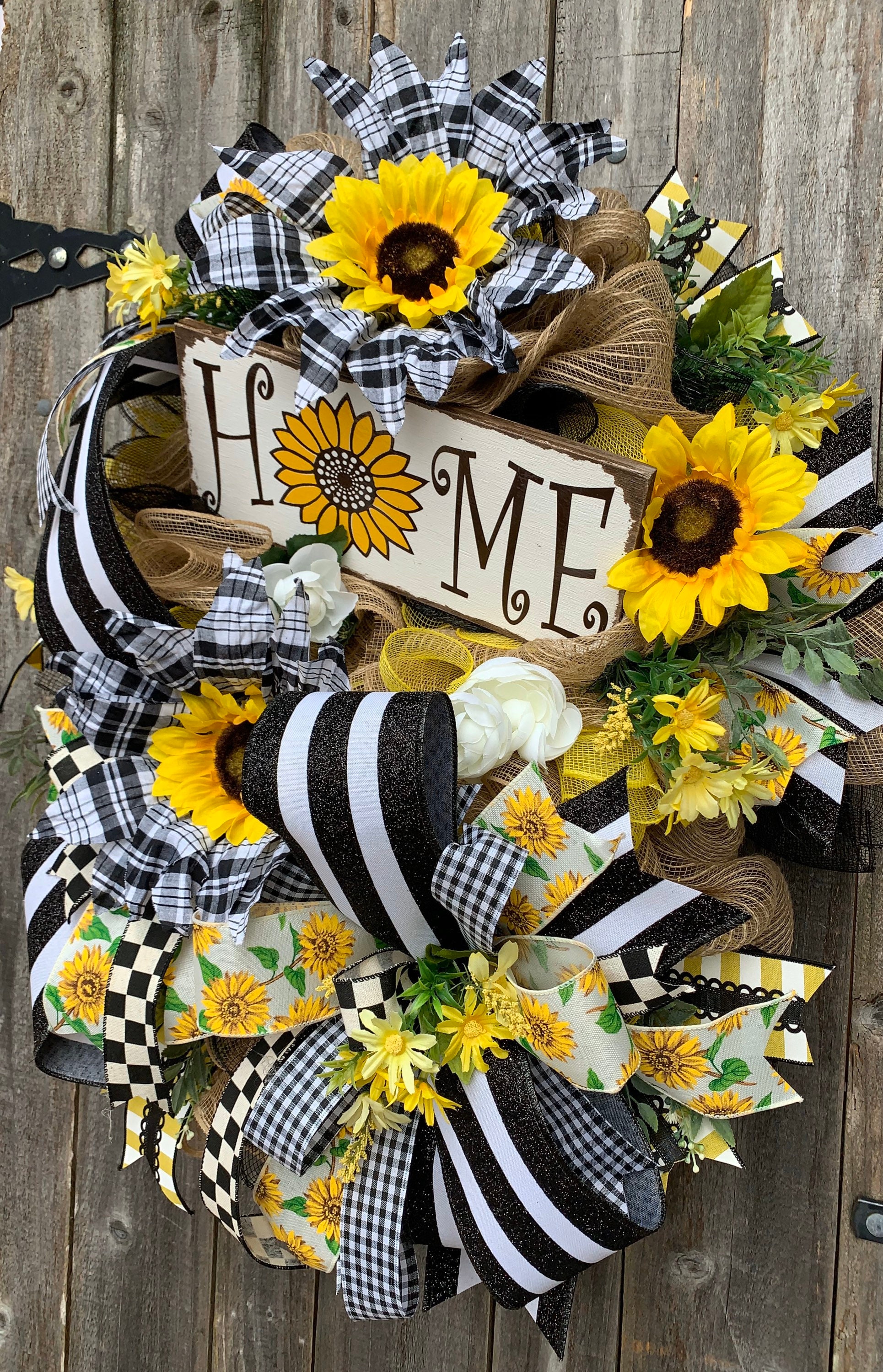 Sunflower Wreath, Home Sunflower Wreath, Summer Wreath, Sunflower Decor