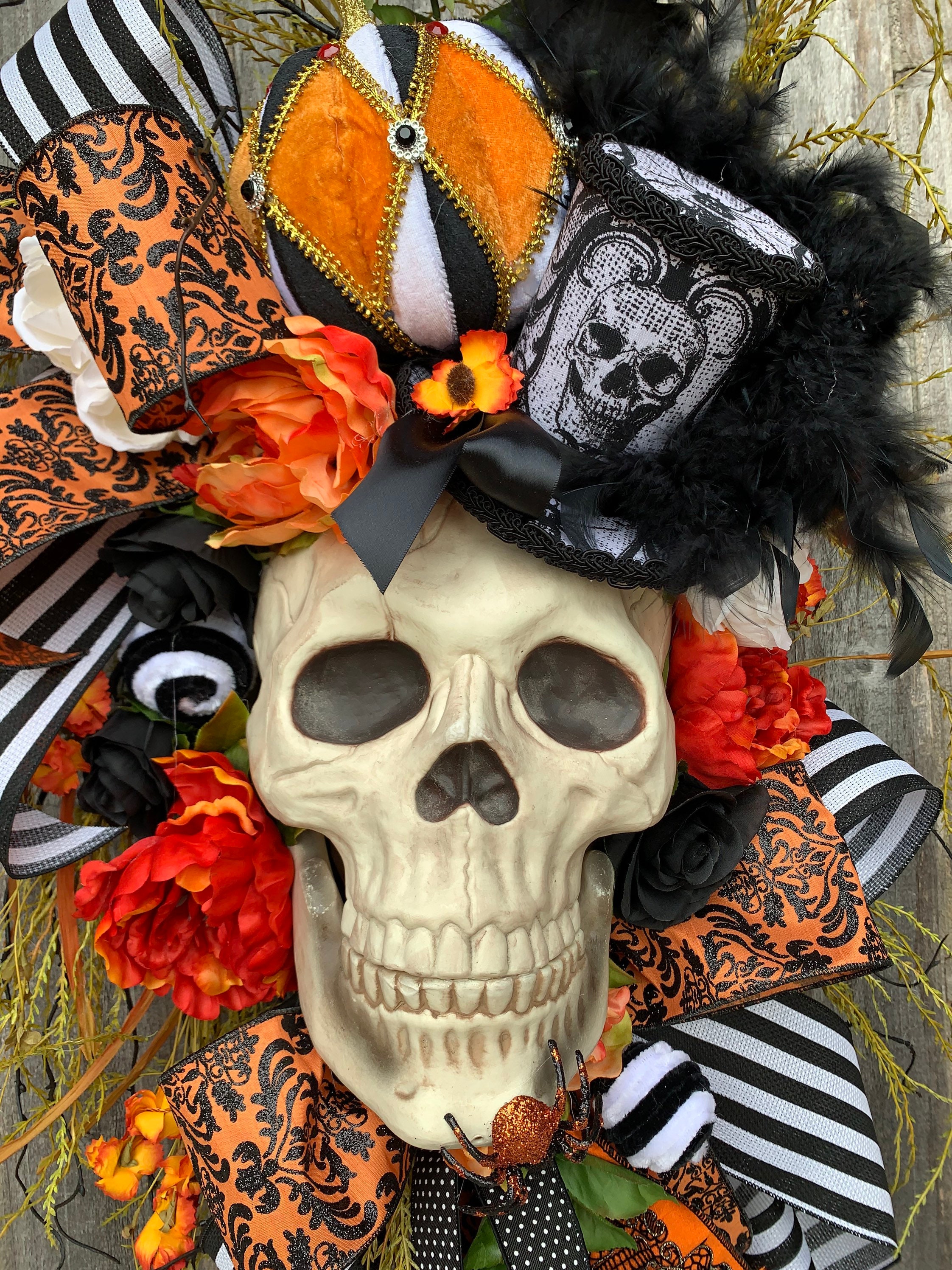Mr. Bones Wreath, Halloween Wreath, Halloween Decor, Skeleton Wreath