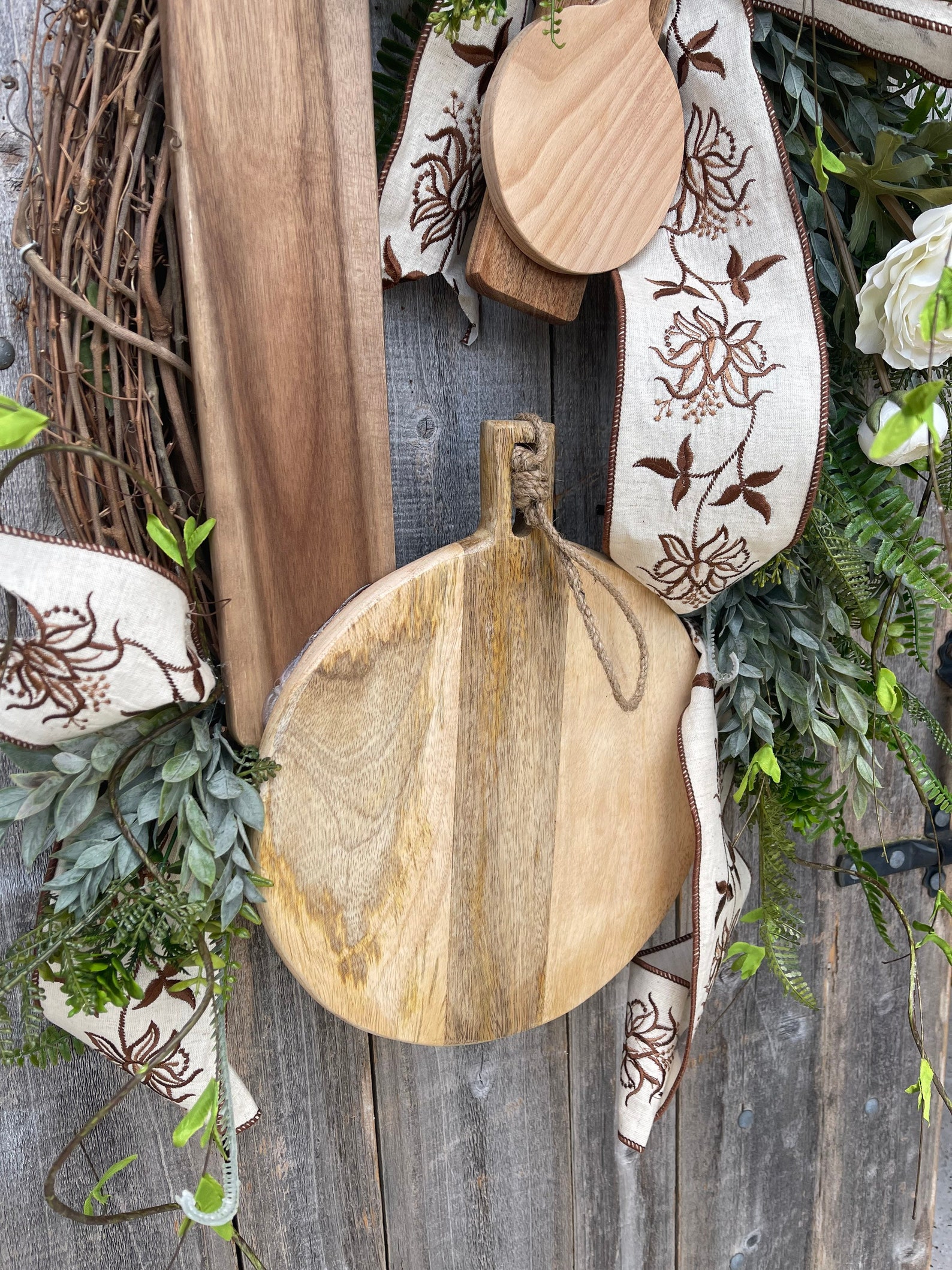 Everyday Wreath Cutting Board Wreath Everyday Decor Cutting Etsy