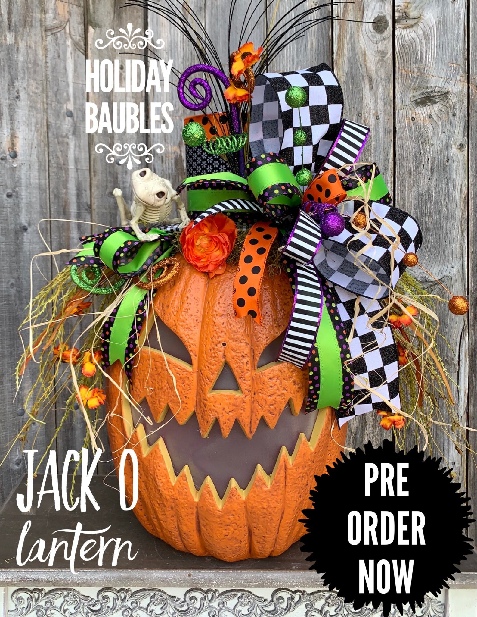 Jack O Lantern Wreath, Halloween Wreath, Jack O Lantern Door Hanger