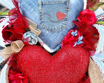 Valentines Day Wreath, Love Day Wreath, Love Wreath, Valentines