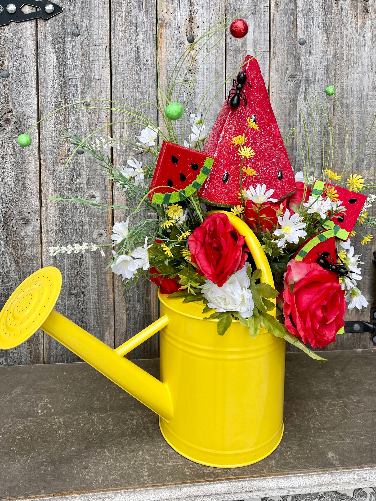 Watermelon CenterpieceSummer Centerpiece Watering Can Etsy